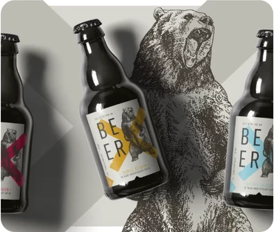 Botellas con etiquetas impresas de alta calidad
